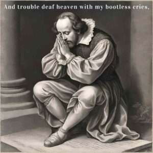 And trouble deaf heaven with my bootless cries. Sonnet 29 by William Shakespeare