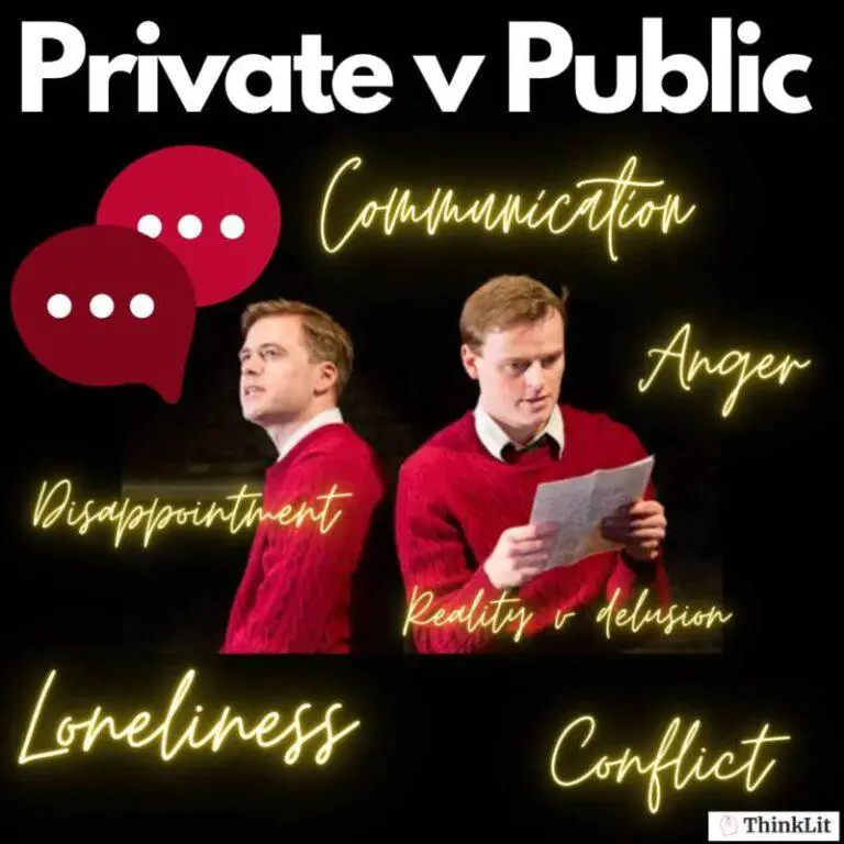 Public Gar vs Private Gar character traits including loneliness, anger, communication, disappointment and conflict