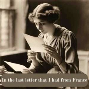 In the last letter than I had from France ... Easter Monday by Eleanor Farjeon