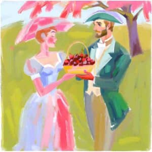 The bough of cherries some officious fool broke in the orchard for her. My Last Duchess