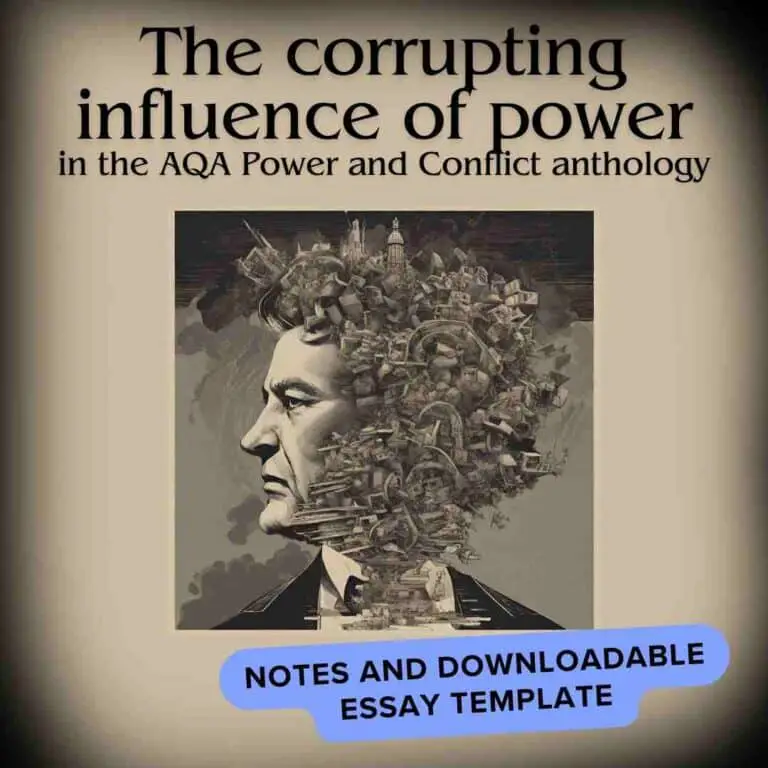corrupting influence of power in AQA Power and Conflict anthology free printable essay plan