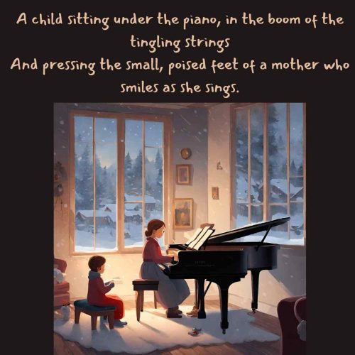 A child sitting under a piano dh lawrence